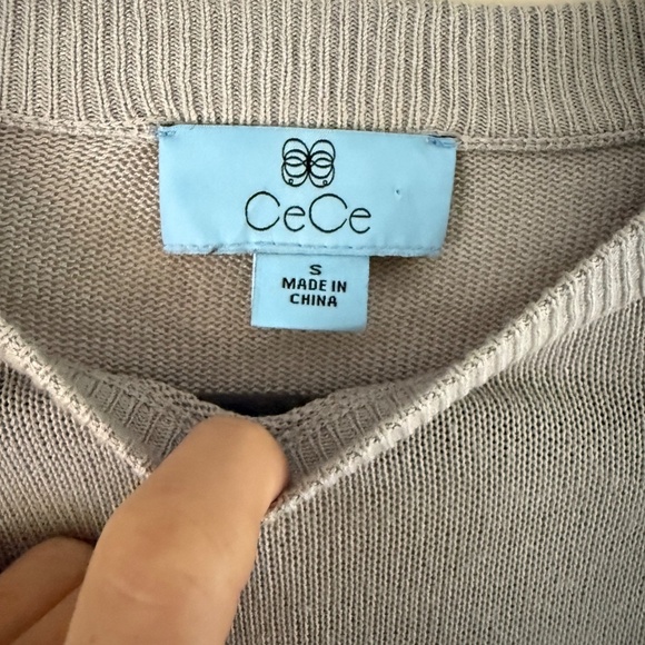 Nordstrom | CeCe | Size S | Grey Slouchy Knit Blouse - Picture 3 of 5